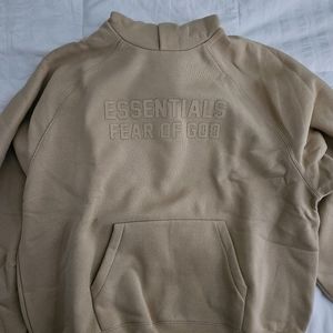 XL Sand Fear of God Essentials Hoodie